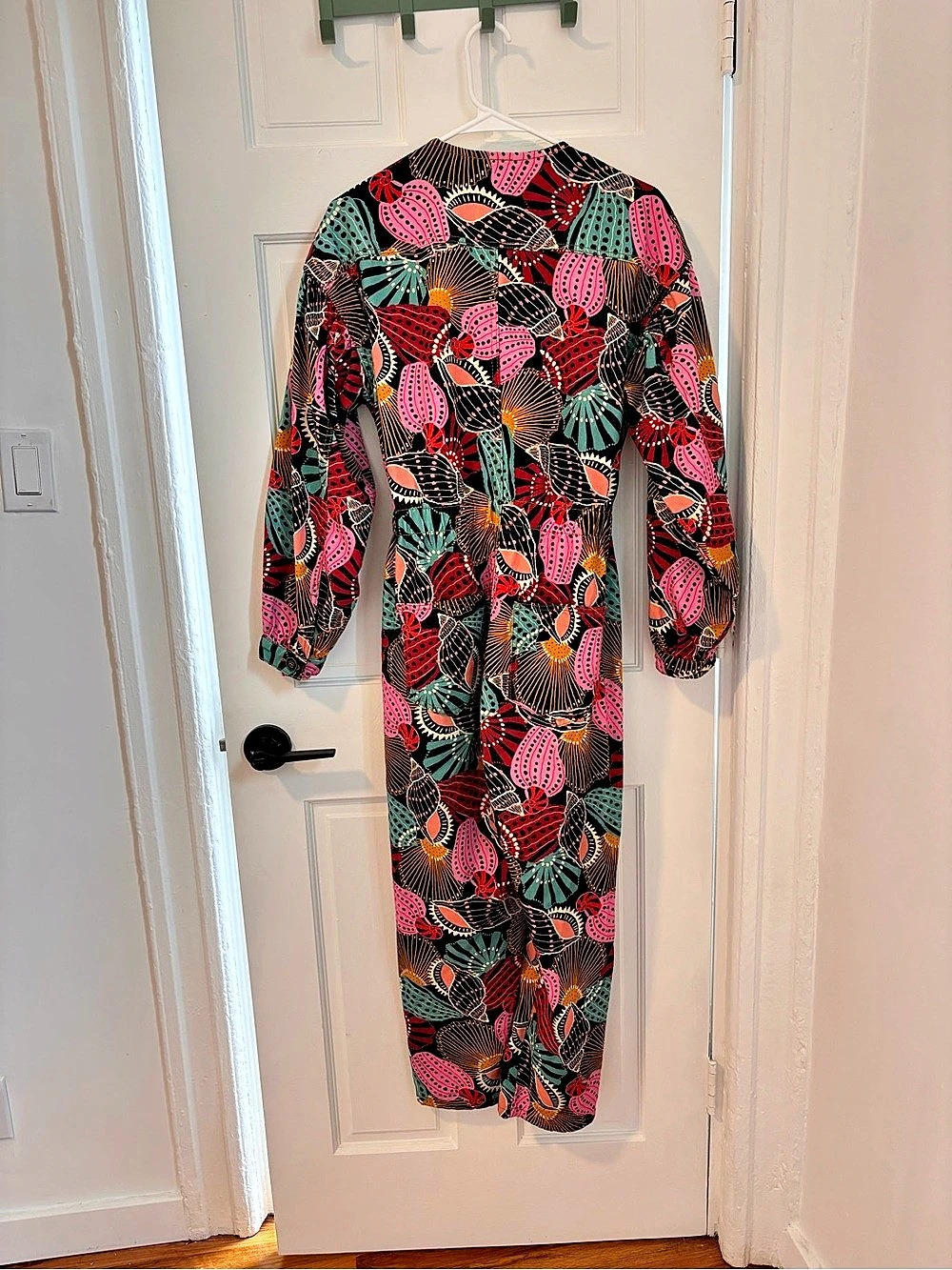 FARM Abstract Print Jumpsuit in Black & Pink - Picture 5 of 7